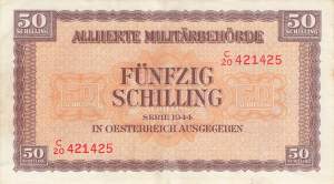 50 Schilling p109  Alliierte Militärbehörde